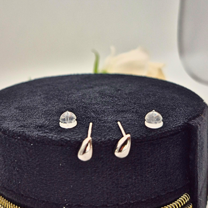 Morning Dew Studs - Sterling Silver Water Droplet Earrings