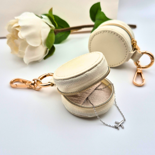 Blossom Capsule - Portable Jewellery Case with Keychain Clip