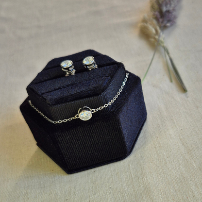 Moissanite Bracelet in 925 Silver - Moonlit Bezel Bracelet