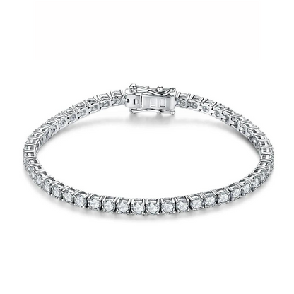2.5CT White Gold Plated 925 Silver Moissanite Diamond Tennis Bracelet