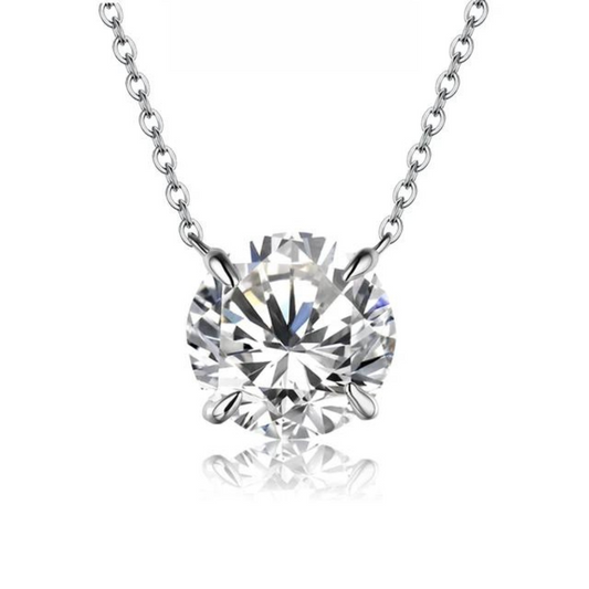 Collier en argent 925 de 1,0 ct avec pendentif en diamant moissanite