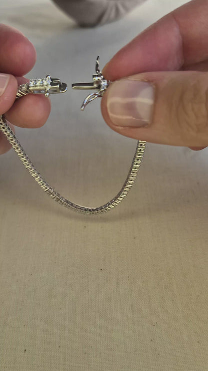 Moissanite Tennis Bracelet in 925 Sterling Silver | River