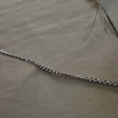 Moissanite Tennis Bracelet 14k Gold - Waterfall Bezel Bracelet