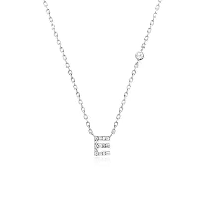 Valley Letter Necklace – Delicate Sterling Silver Chain with Custom Initial Pendant