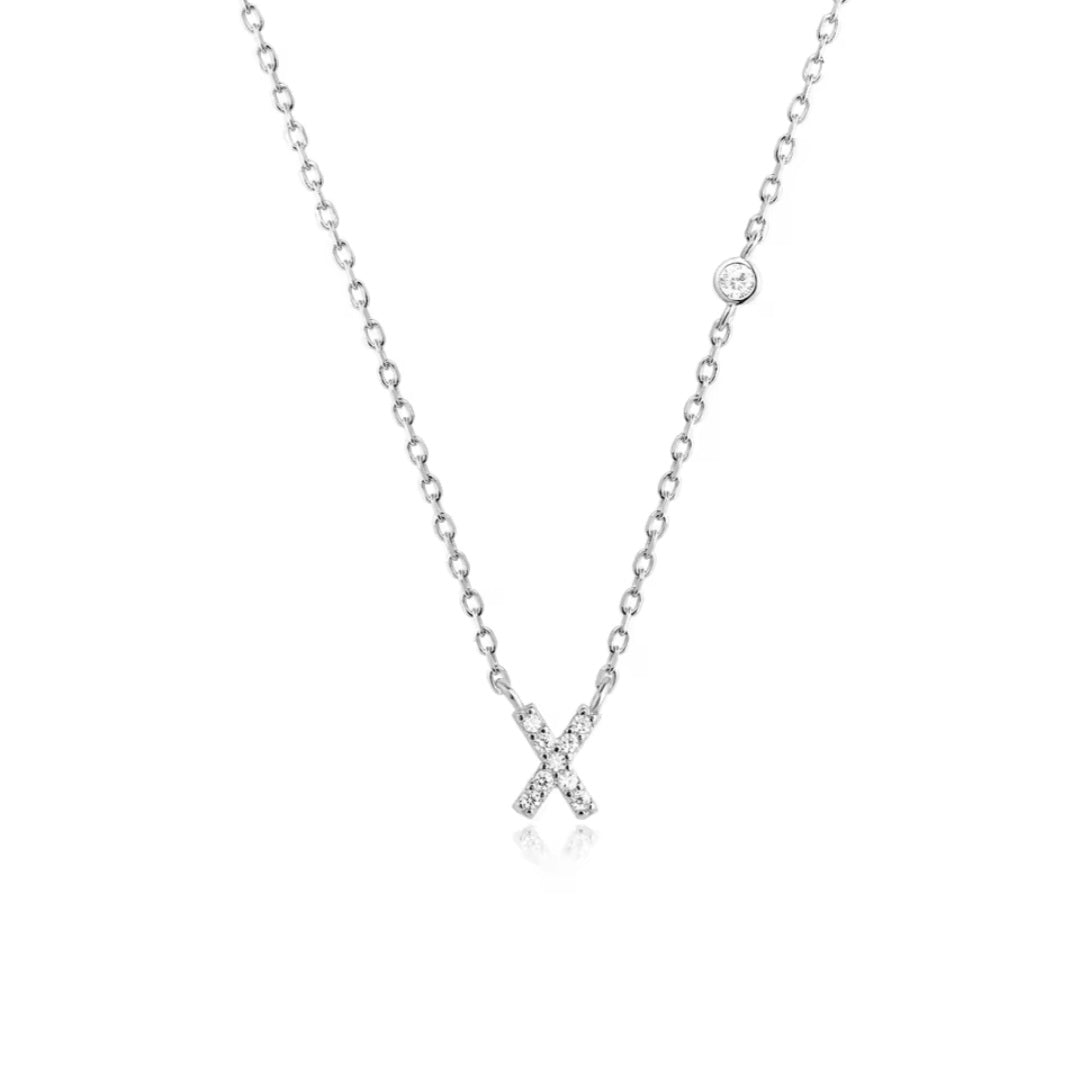 Valley Letter Necklace – Delicate Sterling Silver Chain with Custom Initial Pendant