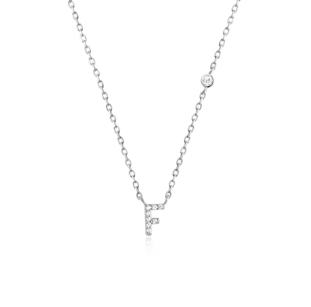 Valley Letter Necklace – Delicate Sterling Silver Chain with Custom Initial Pendant