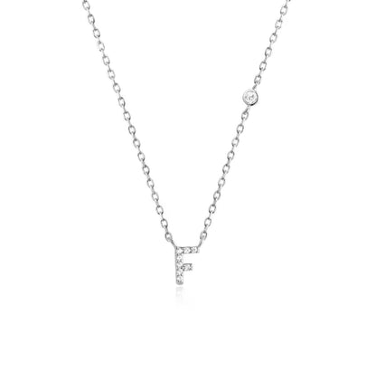 Valley Letter Necklace – Delicate Sterling Silver Chain with Custom Initial Pendant