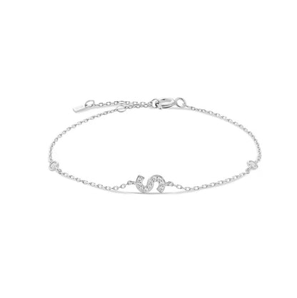 Valley Letter Bracelet – Delicate Sterling Silver Chain with Custom Initial Pendant