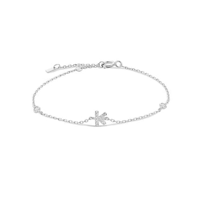 Valley Letter Bracelet – Delicate Sterling Silver Chain with Custom Initial Pendant