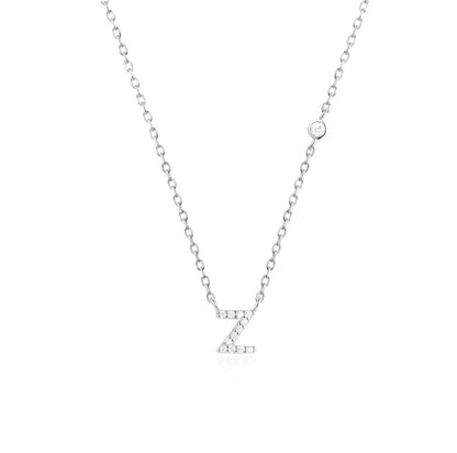 Valley Letter Necklace – Delicate Sterling Silver Chain with Custom Initial Pendant