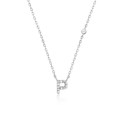 Valley Letter Necklace – Delicate Sterling Silver Chain with Custom Initial Pendant