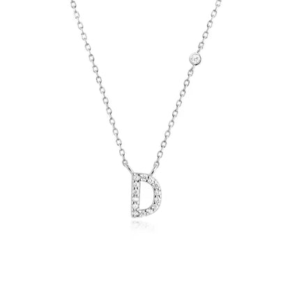 Valley Letter Necklace – Delicate Sterling Silver Chain with Custom Initial Pendant