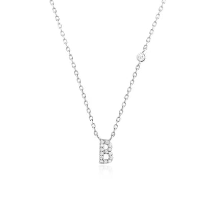 Valley Letter Necklace – Delicate Sterling Silver Chain with Custom Initial Pendant