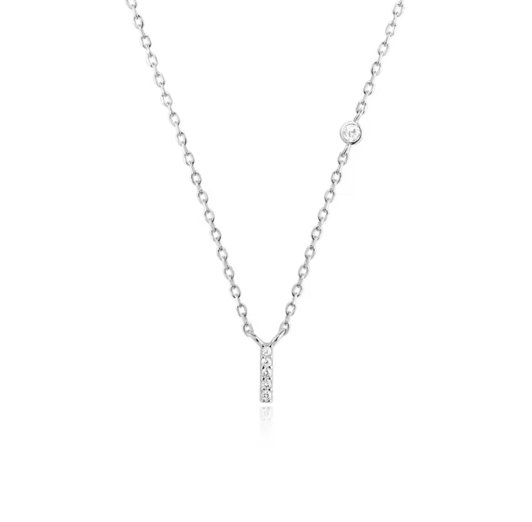 Valley Letter Necklace – Delicate Sterling Silver Chain with Custom Initial Pendant