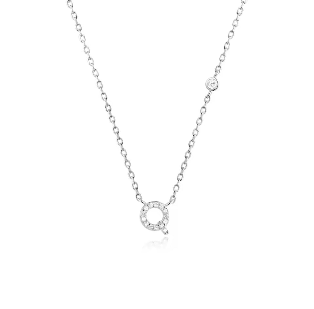 Valley Letter Necklace – Delicate Sterling Silver Chain with Custom Initial Pendant