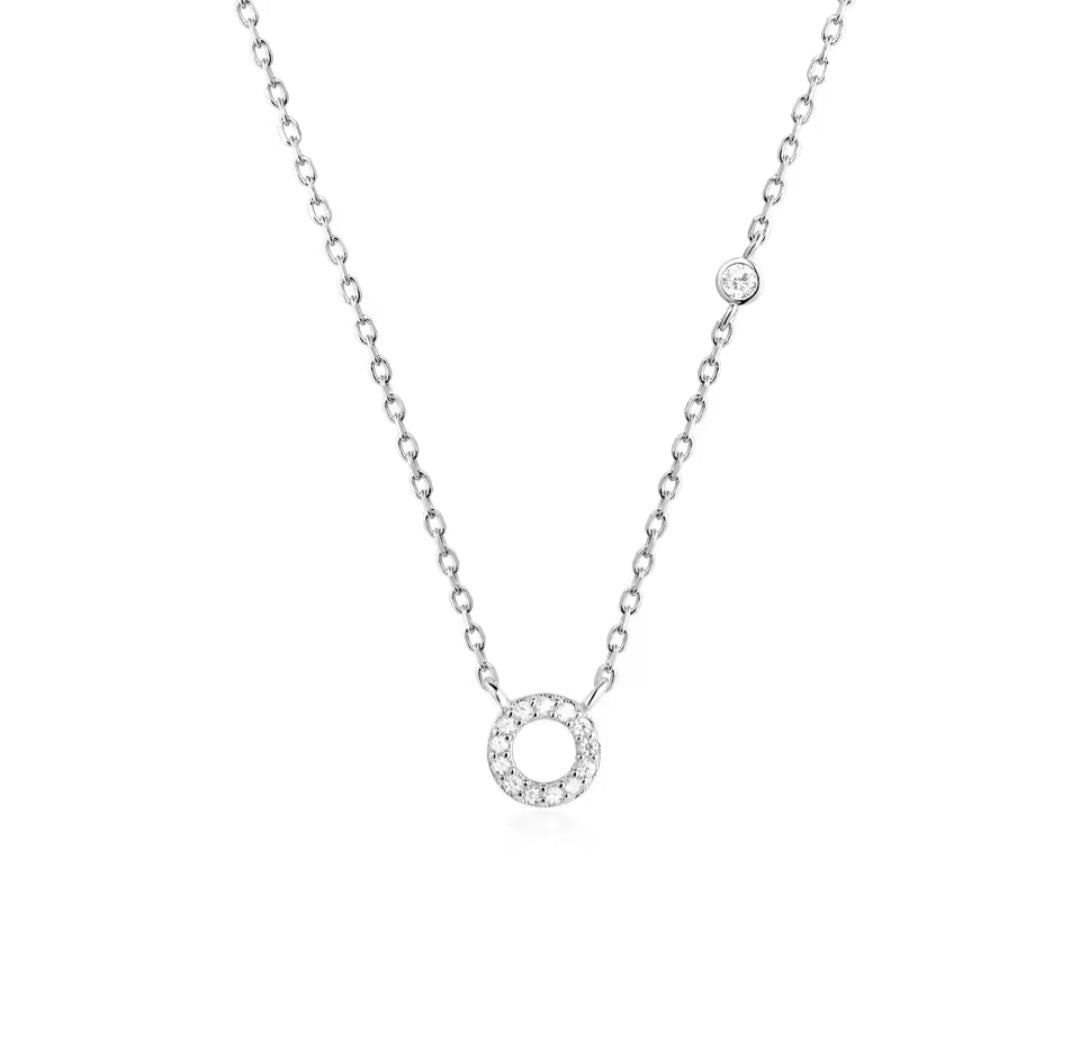 Valley Letter Necklace – Delicate Sterling Silver Chain with Custom Initial Pendant