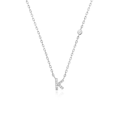 Valley Letter Necklace – Delicate Sterling Silver Chain with Custom Initial Pendant