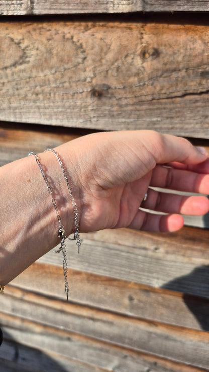 Raindrop Pear Bracelet — Silver CZ Pear Cut