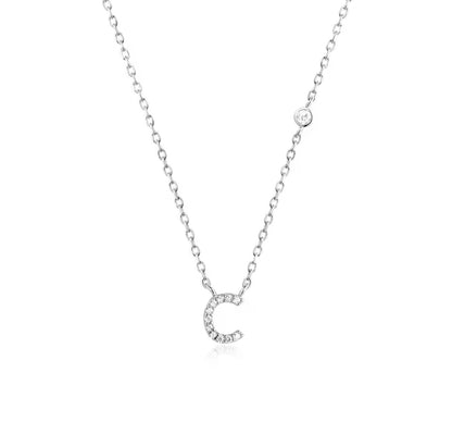 Valley Letter Necklace – Delicate Sterling Silver Chain with Custom Initial Pendant