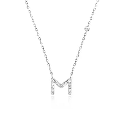 Valley Letter Necklace – Delicate Sterling Silver Chain with Custom Initial Pendant